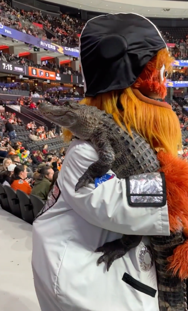 Gritty Holding Wally